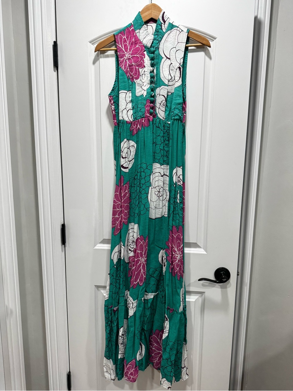Morena Rosa Sleeveless Floral Maxi Dress